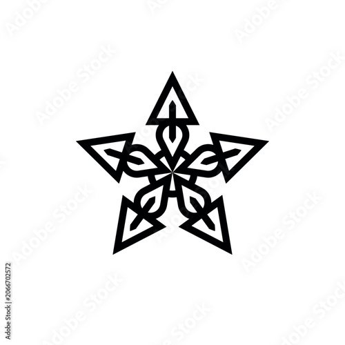 Abstract Unity Star Logo Design Template, Creative Togetherness and Community Vector Icon