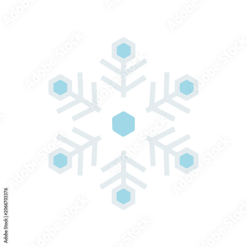 Canvas-taulu Snowflake Design Ice Crystal Pattern.