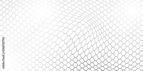 Tableau sur toile Abstract Warped Mesh Pattern On White Background — Geometric Net Texture For Gra