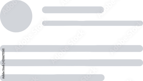 Abstract profile icon displays personal information on a digital web interface.