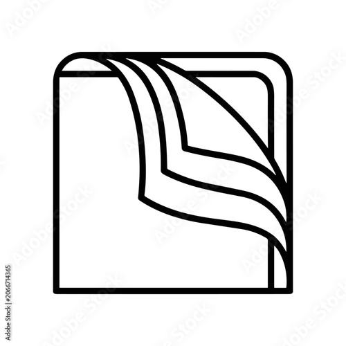 Black lines forming abstract shape.