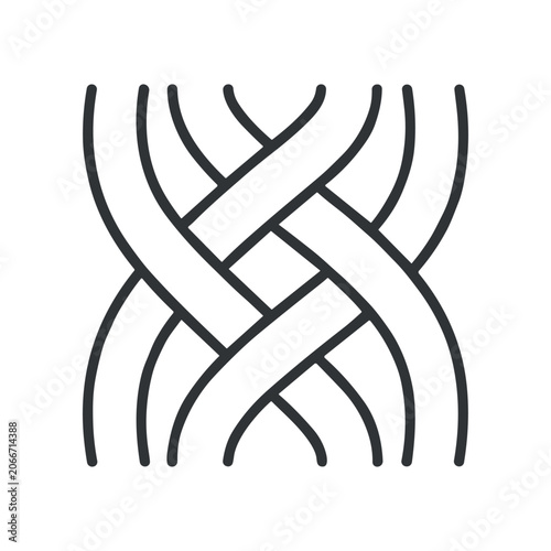 Black lines forming knot design.