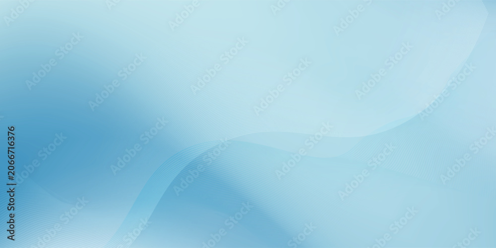 Naklejka premium Abstract blue gradient background with shining lines waves. Minimalist background for banner, poster, Eps10