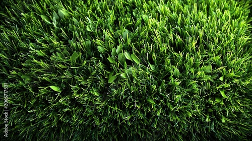 The lush, vibrant green texture, reminiscent of a meticulously manicured lawn, makes it an ideal backdrop for garden landscapes or football stadiums.