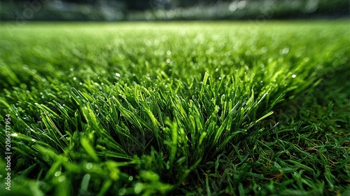 The lush, vibrant green texture, reminiscent of a meticulously manicured lawn, makes it an ideal backdrop for garden landscapes or football stadiums.