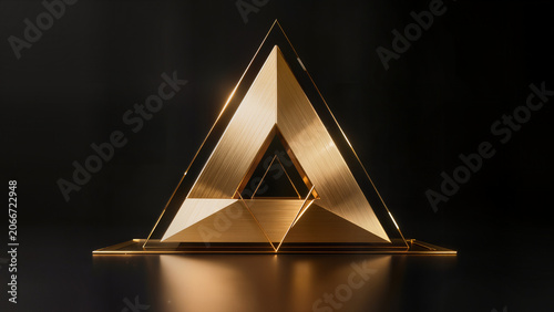 Premium corporate innovation background, abstract gold geometric structures, luxury business technology concept, futuristic executive design, metallic golden reflections, 