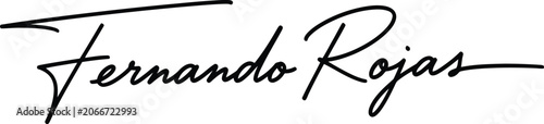 Fernando Rojas represents a sophisticated black handwritten name signature for branding.