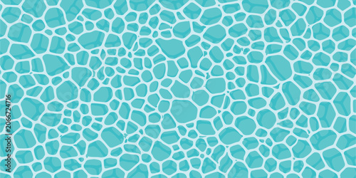 Obraz na plátně Abstract Ripples Pattern: A captivating abstract pattern mimicking the mesmerizing ripples and reflections on the surface of clear blue water