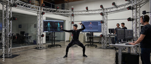 Motion Capture Performer Recording Human Movement For Animation Production generative ai