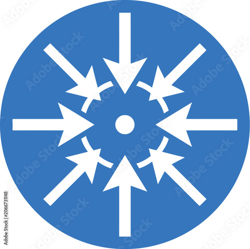 Arrows pointing inward toward a central point signify focused strategic alignment and synergy.