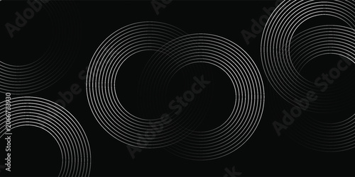 Abstract elegant black background with shiny gold geometric lines. Modern gold diagonal rounded lines pattern. Luxurious style. Suitable for covers, posters, presentations, illustration eps10