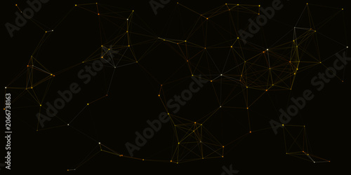 Bilde på lerret Star constellation and celestial connections on dark space background Vector, il