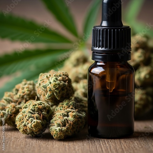 CBD Oil and Cannabis Buds - Natural Wellness and Alternative Medicine.