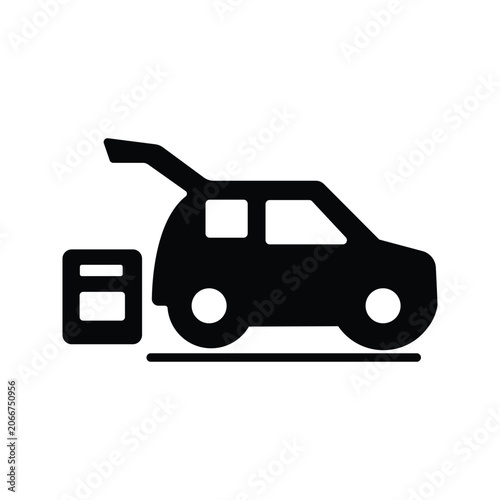 Car With Open Trunk Icon