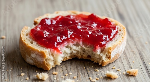 Toast with Strawberry Jam - A Sweet Bite of Breakfast.