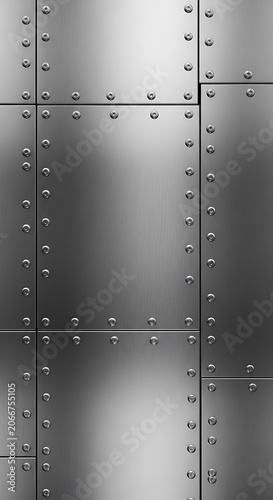 Metal Sheet Rivets - Industrial Texture and Design.