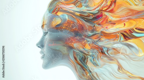 Abstract woman profile