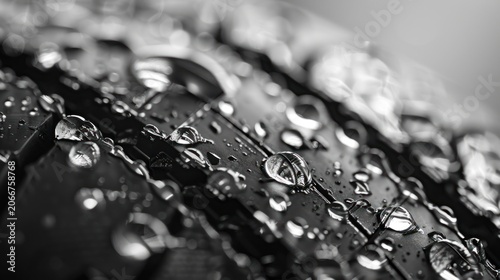 Water drops on surface
