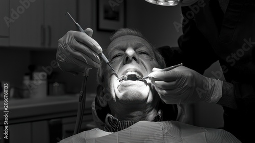 Dental procedure gray scale