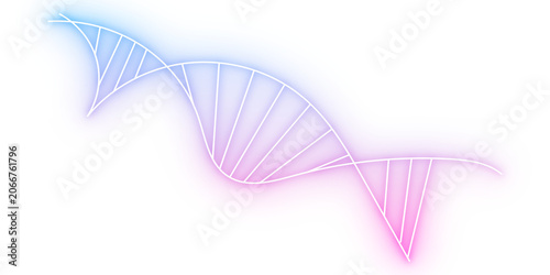 Fotografía abstract dna helix png transparent background neon, glowing genetic strand png t