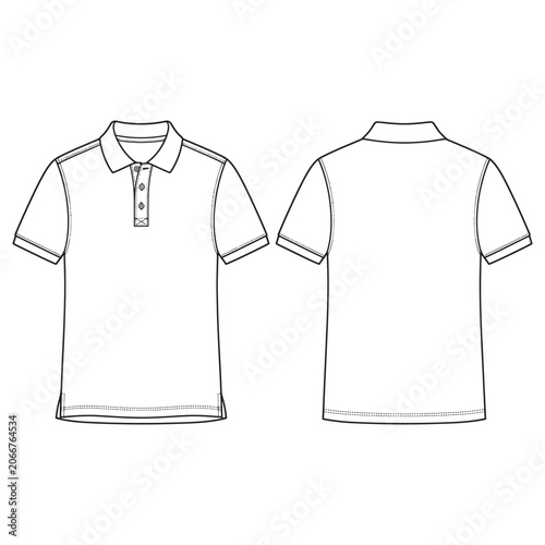 Vector illustration of a shortsleeved polo shirt