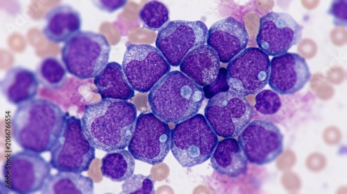 Leukemia Blast Cells Microscopy Abstract Medical Background