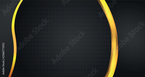Modern Black and Gold Wave Abstract Background