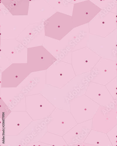 Soft pink polygonal pattern with scattered dots creating a gentle and modern background.