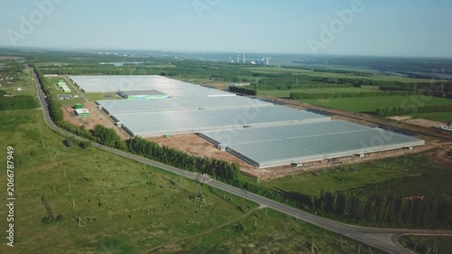 Forward approach with descent over greenhouse facility