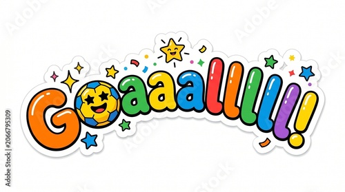 goal text concept design vector