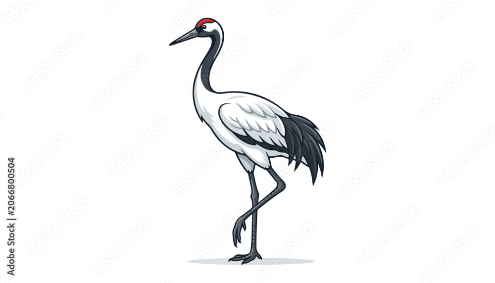 Fototapeta premium Cranes bird clipart vector illustration