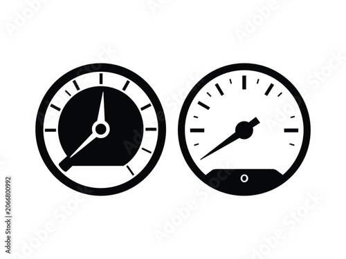 Minimalist vector speedometer icon