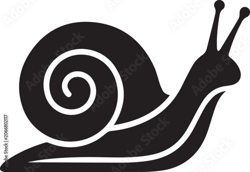 Snail vector icon isolated on white background.
