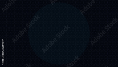 Fotografie Dark hexagon pattern background with subtle circular light gradient effect centered design