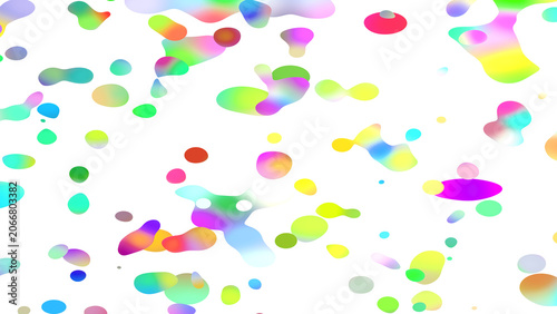 Abstract Colorful Pastel Fluid Blobs and Pop Art Splatter Background