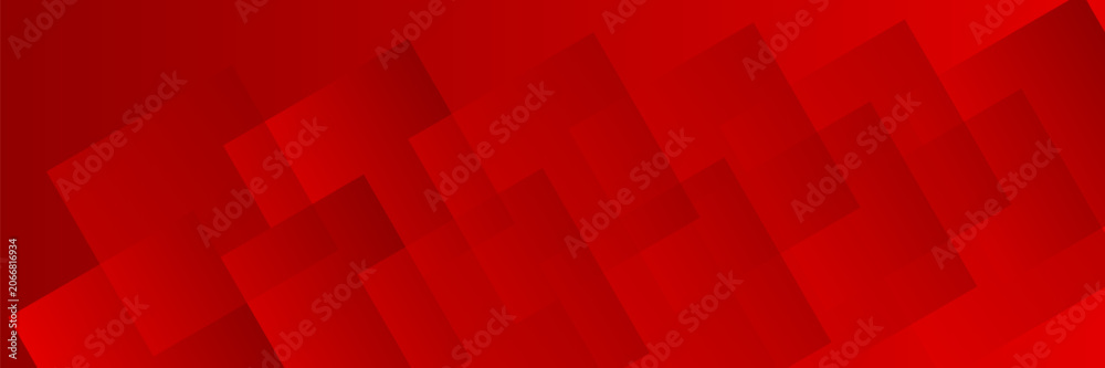 Fototapeta premium Abstract red geometric background with overlapping transparent squares