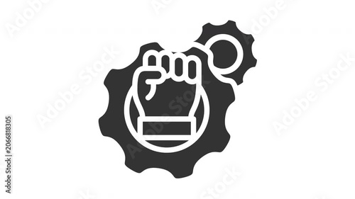Animated workflow automation icon