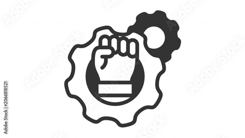 Animated workflow automation icon