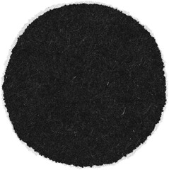 Black circular texture isolated on transparent background minimal design element