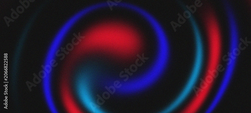 Abstract Grainy Neon Gradient Swirl Background with Red and Blue Glow