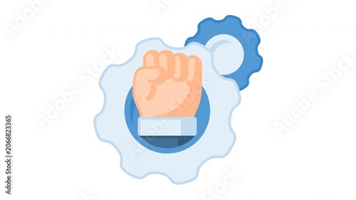 Animated workflow automation icon