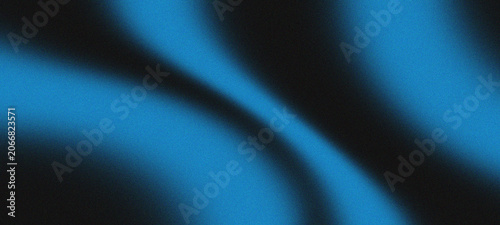 Abstract Grainy Blue and Black Gradient Background