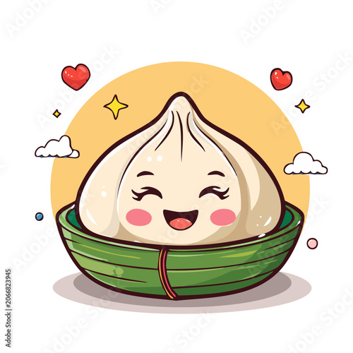 Cute cartoon face with tears and stars