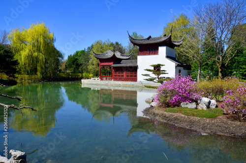 фотографія MONTREAL QUEBEC CANADA: Chinese garden of Montreal botanical garden is considere