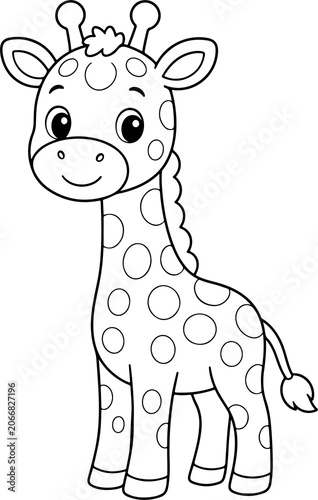 Cute giraffe coloring page for kids! Perfect educational worksheet to boost creativity.