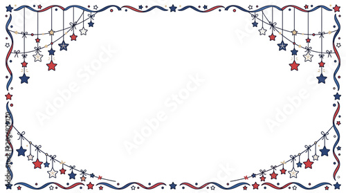 The Red White Blue Star String Decoration.