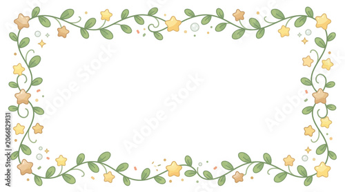 The Vine with yellow flowers border frame.