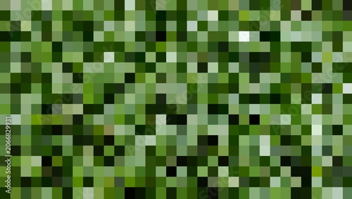 green mosaic background