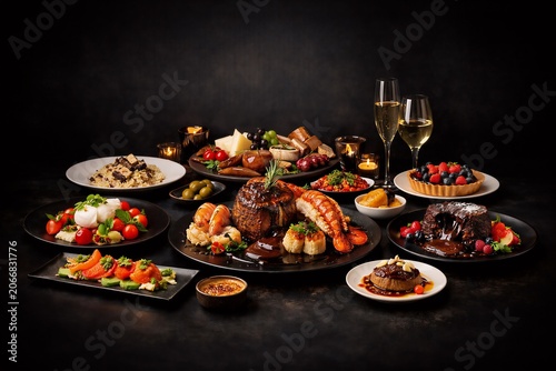 Centered Gourmet Food Banner
