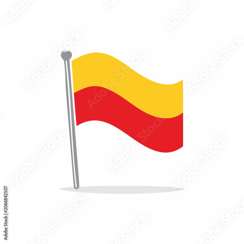 Flat design red and yellow arrow pointer